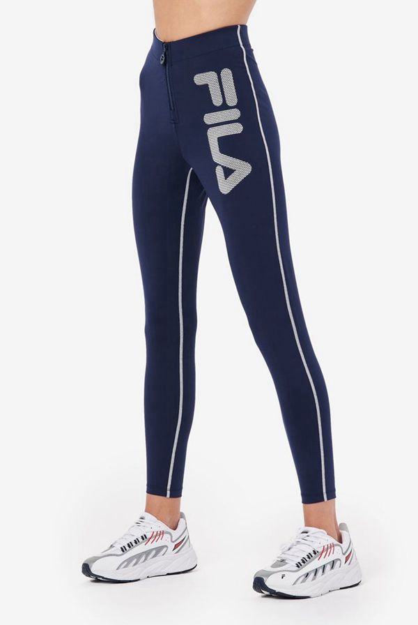 Leggins Fila Mujer Azul Marino / Blancas - Harleen High Rise - España 291754UBS